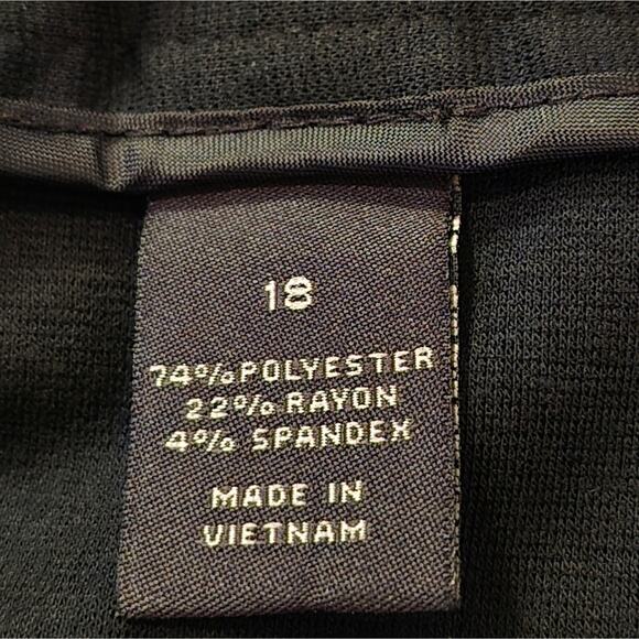 Lane Bryant Black Exposed Zipper Bandage Stretch Midi Pencil Skirt Plus‎ Size 18 - Picture 7 of 7